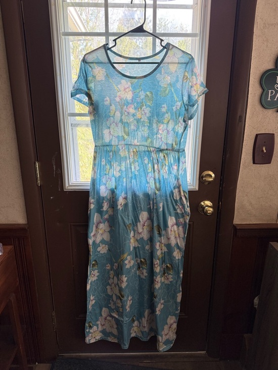 Unbranded Dresses & Skirts - Light Blue Boutique Floral Empire Waist Dress XL
